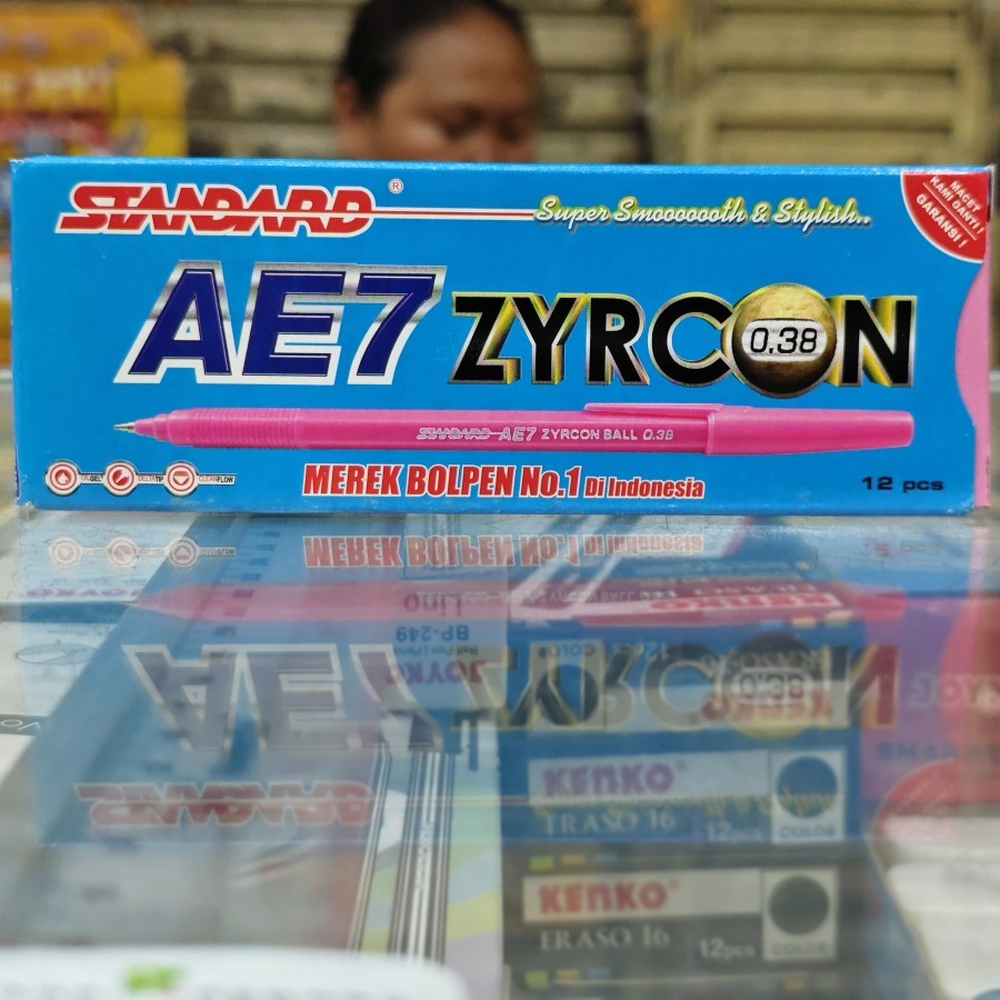 

Pen / Pulpen Standard AE7 Zyrcon Ball 0.38mm (1 lsn / 12 pcs)