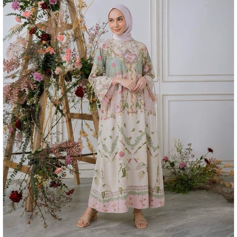 Baju Lebaran Maharani Dress Dusty Size XL by Geulis. id