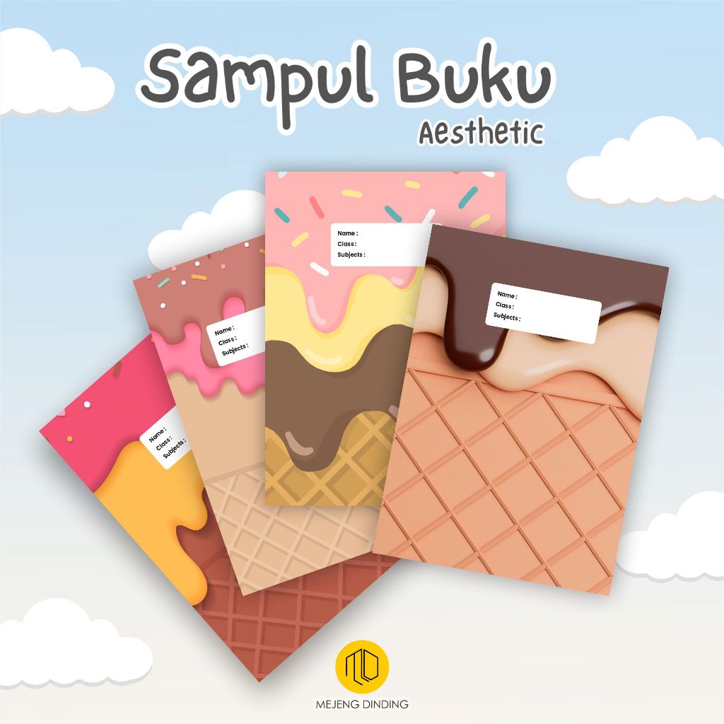 

SAMPUL BUKU AESTHETIC ISI 10 PCS / SAMPUL BUKU MOTIF ES KRIM ICE CREAM / SAMPUL BUKU BOOK COVER A5/B5 / Sampul Buku Kotak - Sampul Buku Aesthetic - Book Cover - Kertas Kado - Wrapping Paper - Kertas Sampul / SAMPUL BUKU CUSTOM DESAIN 2/ SAMPUL CUSTOM