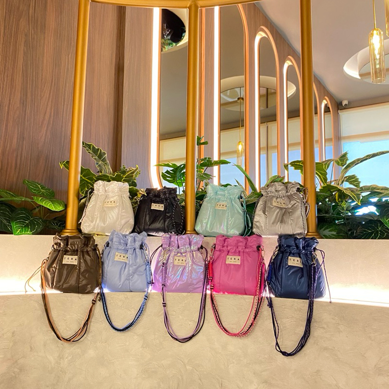 Puffy Bag Tera | Tas Selempang Mini + Tali Macrame | Wonton Bag