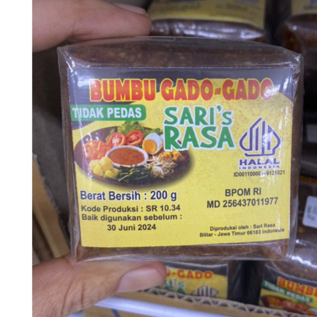 

ready bumbu gado gado sari rasa 200 gram