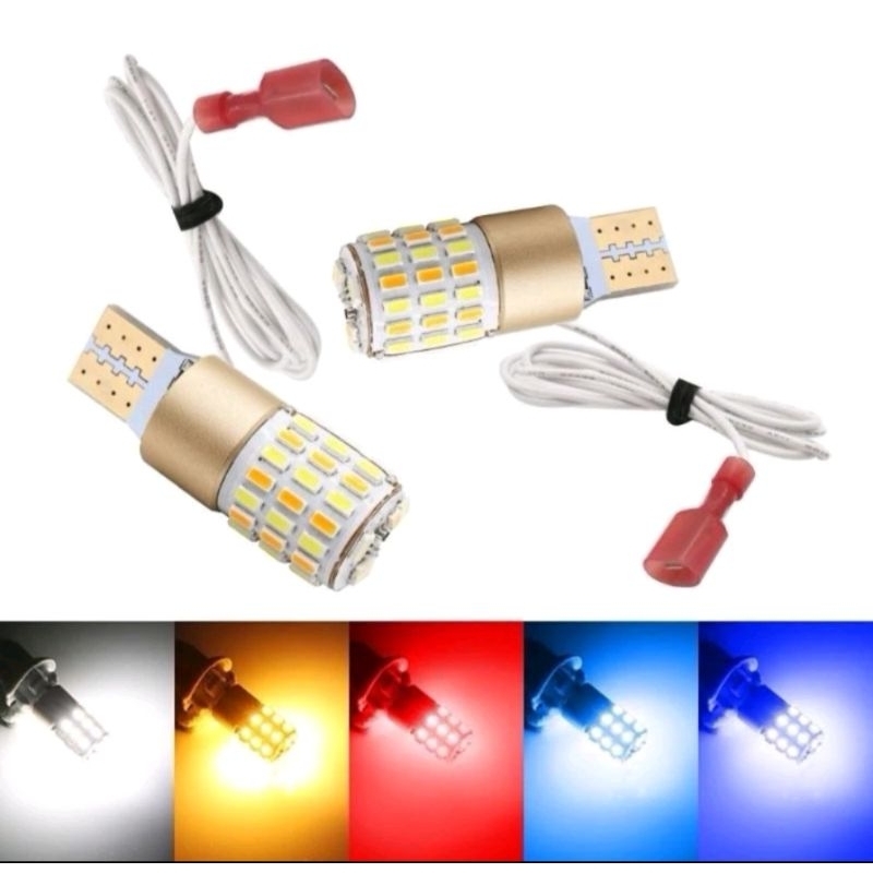 Lampu LED T10 2 mode Senja sen AC DC 12volt 24volt Dijamin