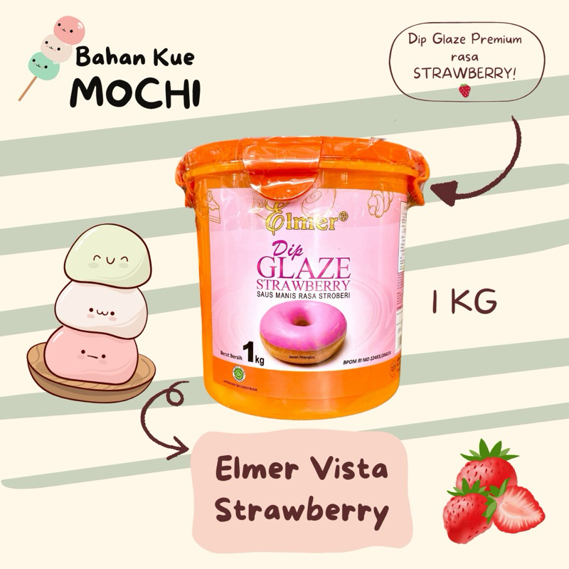 

Elmer Dip Glaze 1 KG - Strawberry / Glaze Elmer Vista 1KG Strawberry