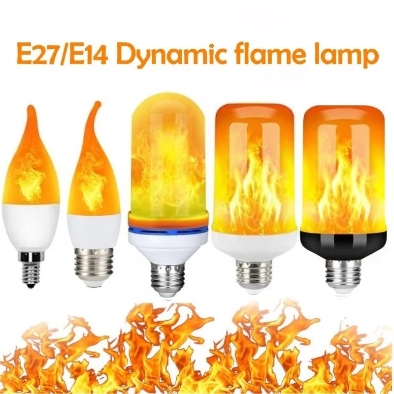 lampu api led E27 lampu bohlam obor api lampu hias efek nyala api flickering flame led bulb bohlam h