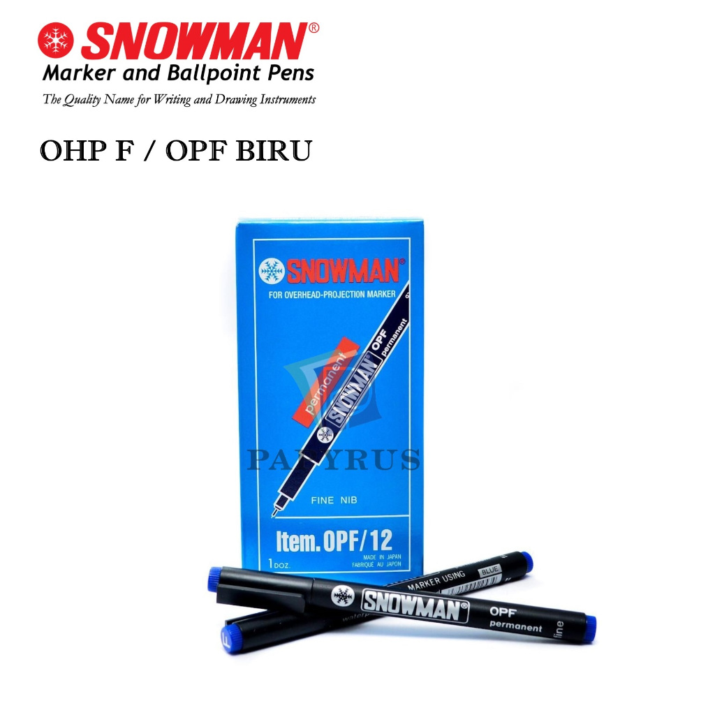 SPIDOL OHP / MULTIMARK PERMANENT MARKER / OPF / OHP SNOWMAN F FINE BIRU