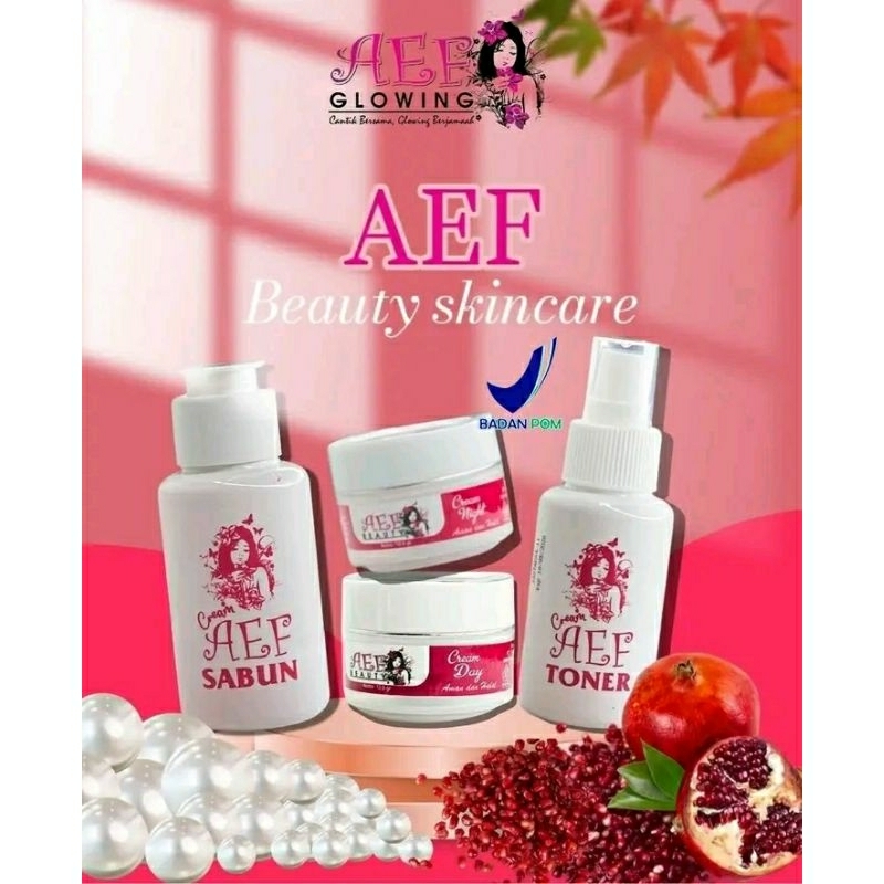 (BISA COD) CREAM AEF BEAUTY BPOM ASLI MEMUTIHKAN/MENGGLOWINGKAN,,MENGATASI JERAWAT BATU/PARAH/BRUNTU