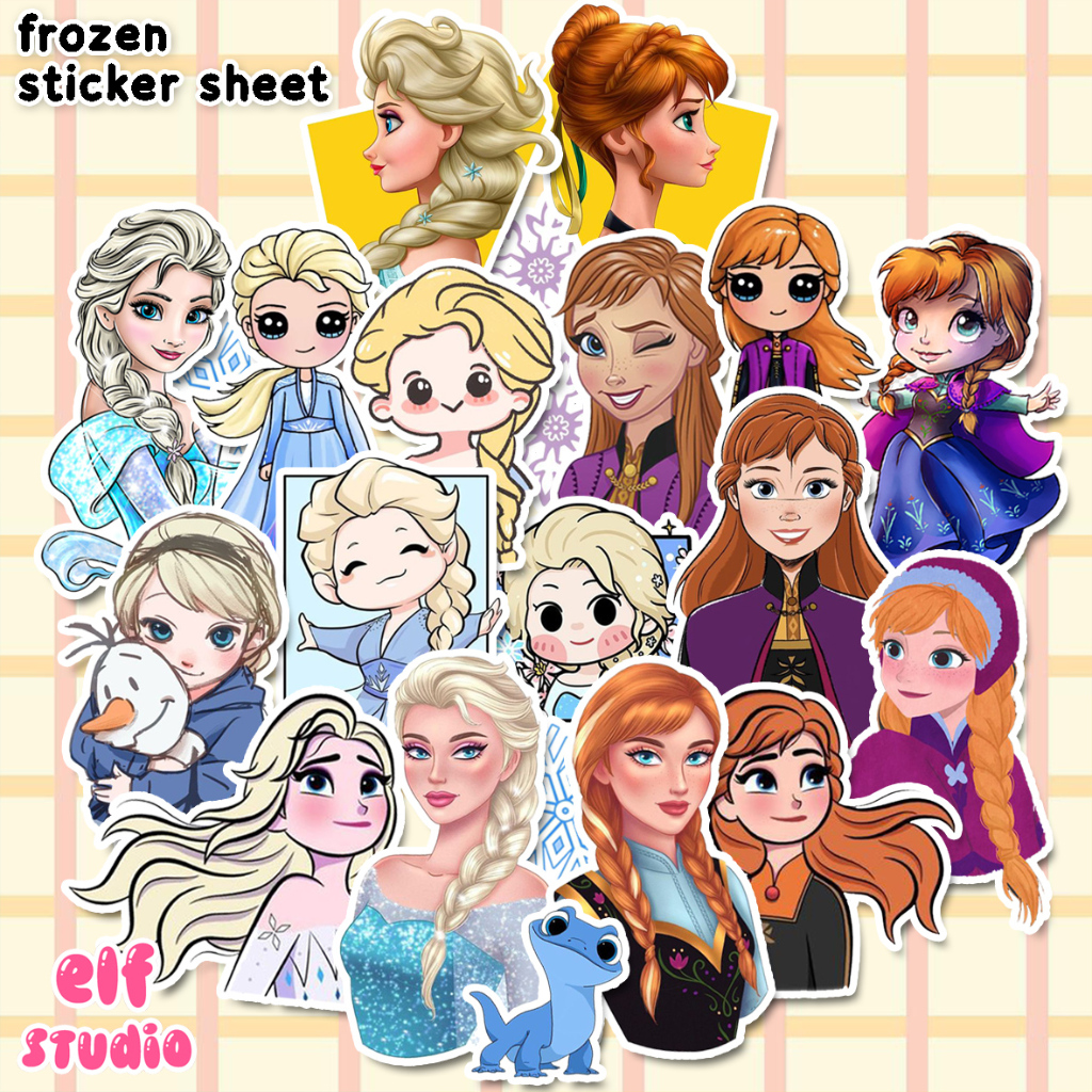 

Sticker Frozen Disney Elsa Anna Stiker Princess Elsa Buku Jurnal Kartun Anak Tempelan Scrapbook Decor
