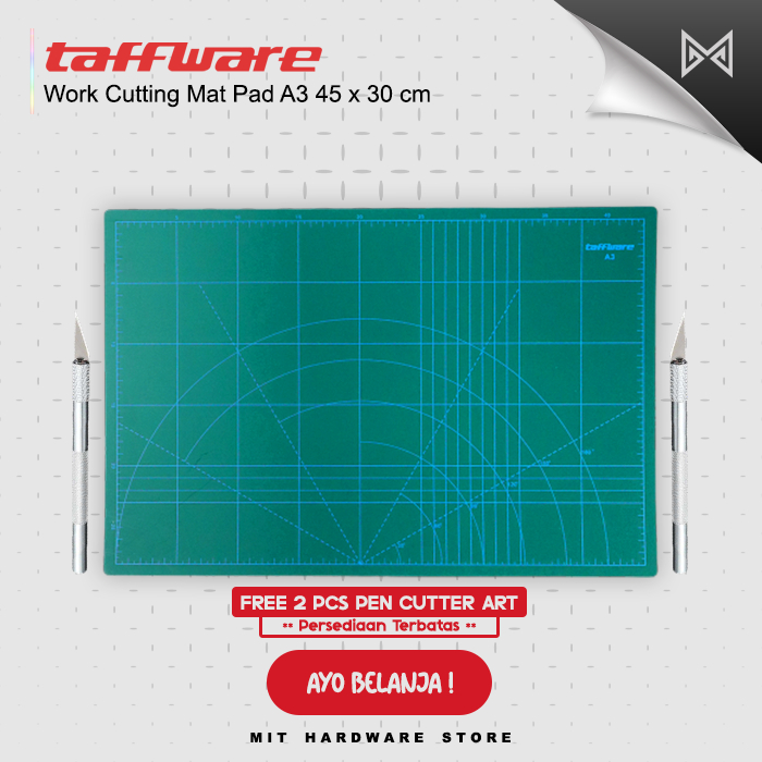 

Work Cutting Mat Pad A3 Taffware Alas Potong Paper Cutting 45 x 30cm