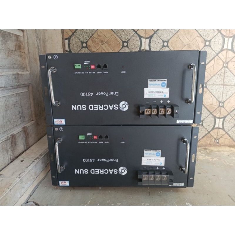 battery lifepo4 bekas like new 48v 100ah thn 2021