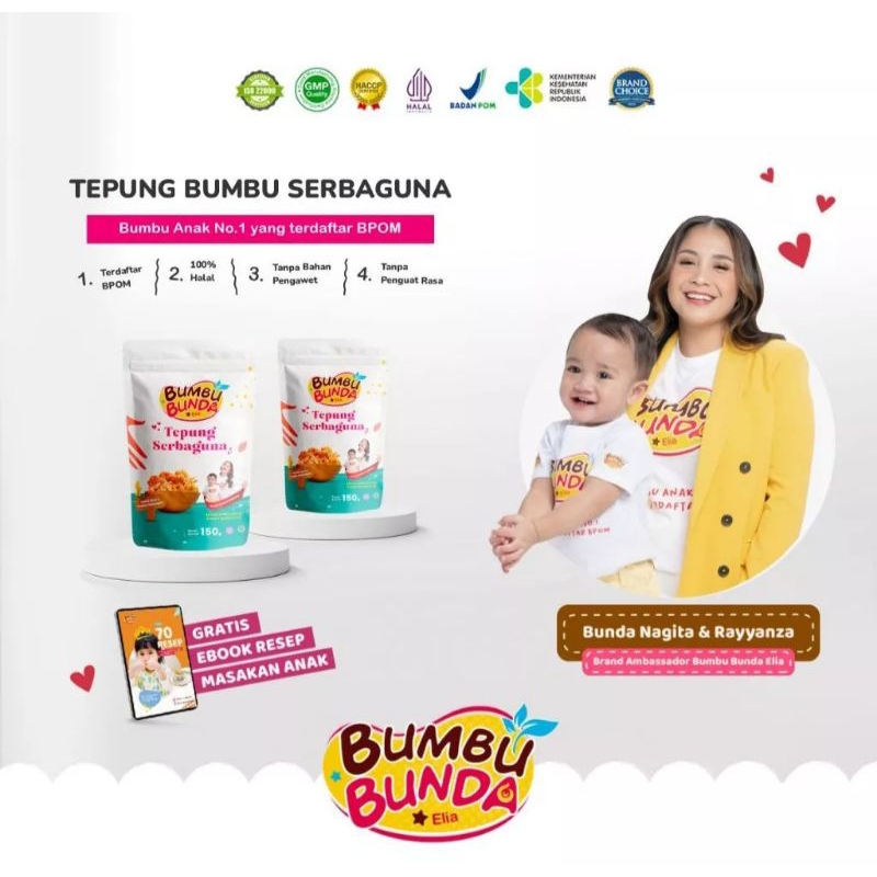 

Bumbu Bunda Elia Tepung Bumbu Crispy Serbaguna 150g
