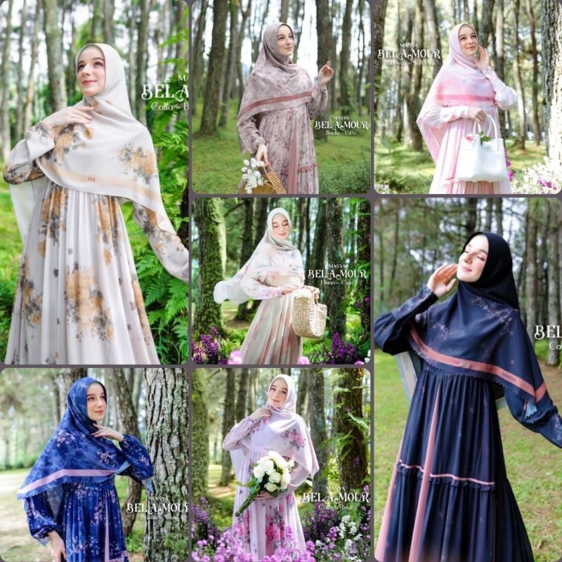 MADENIA SYARI By MASYA - Jilbab Hijab Kerudung Khimar Scarf Instan Voal Premium Lasercut Laser Cut M
