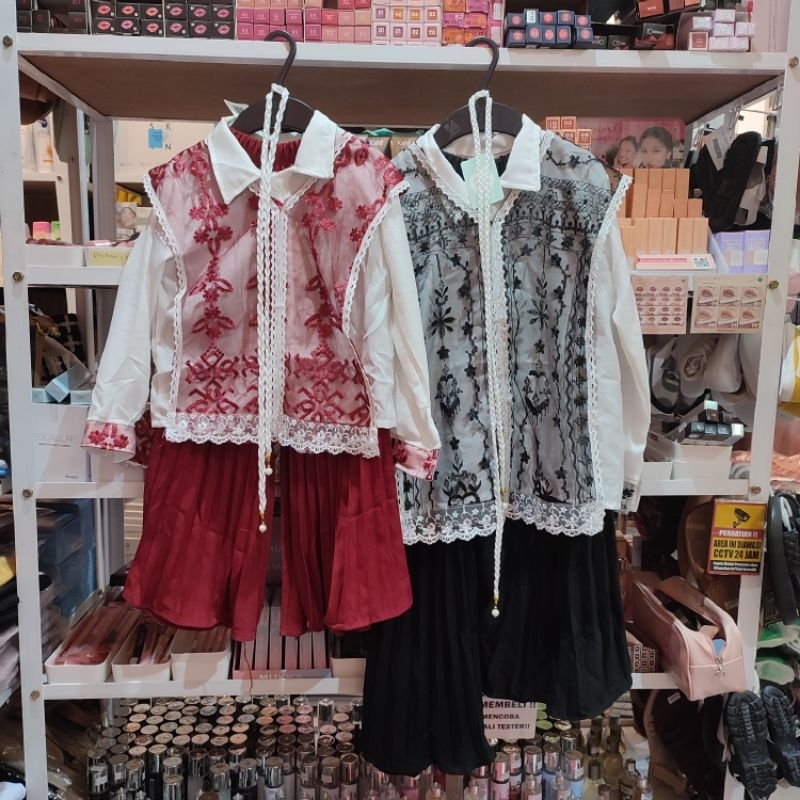 3Set Brokat Anak Remaja baju muslim