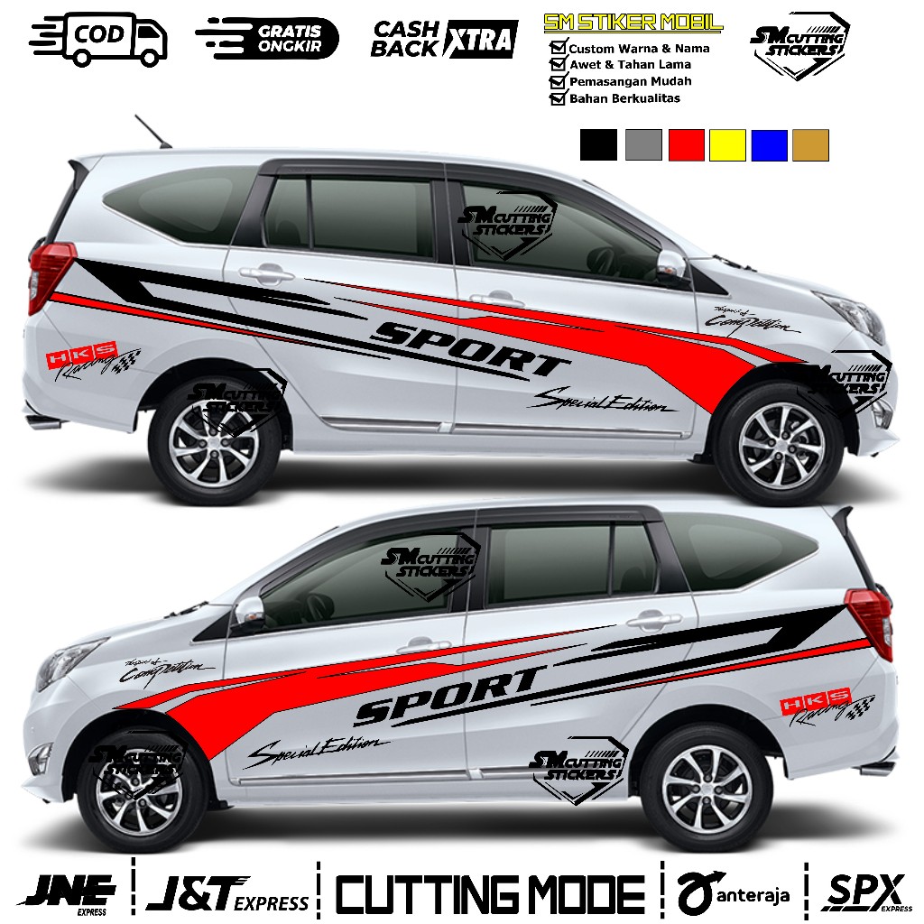STIKER STICKER CUTTING STIKER MOBIL DAIHATSU SIGRA TOYOTA CALYA CUTTING LIST MOBIL SIGRA CALYA KEREN