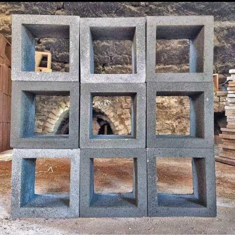 Roster beton/loster minimalis motif kotak polos hitam