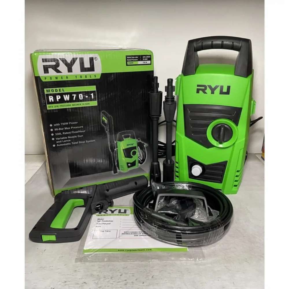 RYU Mesin Cuci Mobil Jet Cleaner (70 Bar) RPW 70-1 700 Watt Ryu TEKIRO