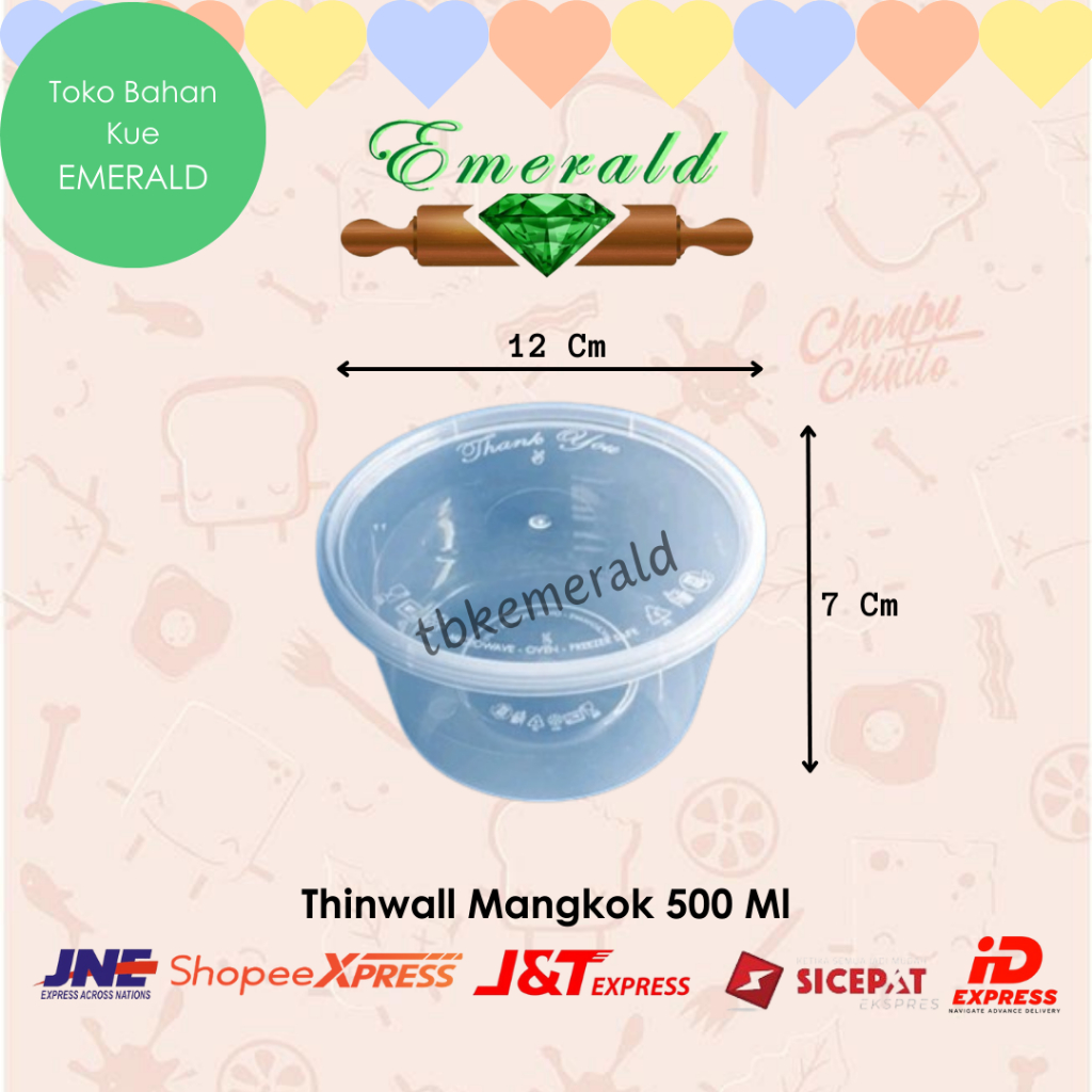 

Thinwall Bowl/Mangkok Plastik 500 Ml