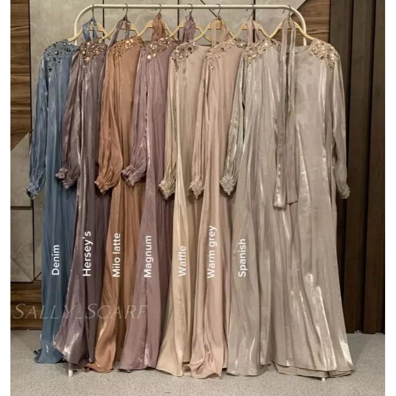SEVA DRESS BY SALLY SCARF | DRESS LEBARAN KONDANGAN | FREE HIJAB SEGIEMPAT