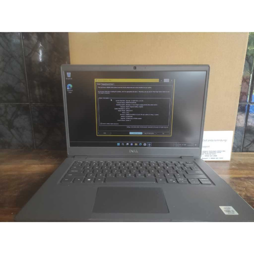 dell latitude 3410 core i3 gen 10 14inch ram 8gb ssd 256  bekas second kondisi mulus