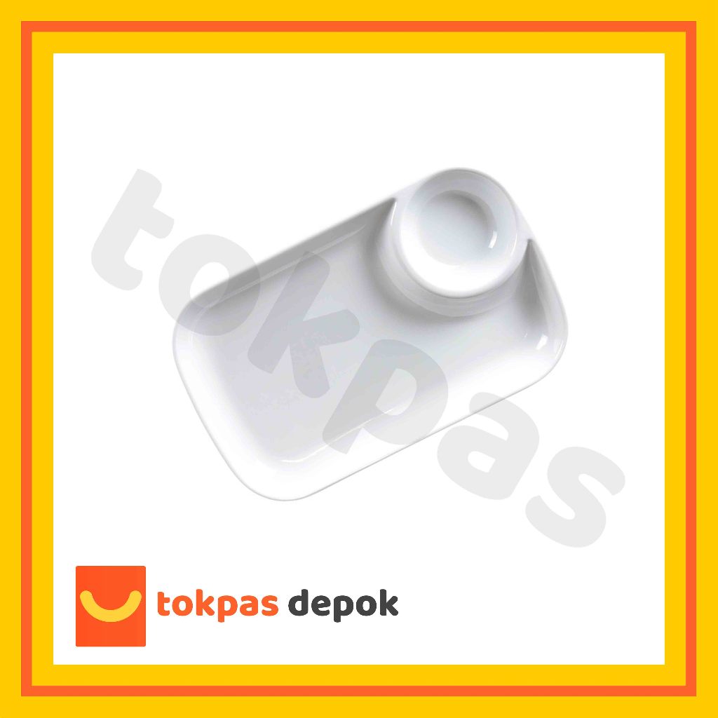 Piring Sekat Rounded Melamine 9 Inch 23 cm Golden Dragon PC 1509