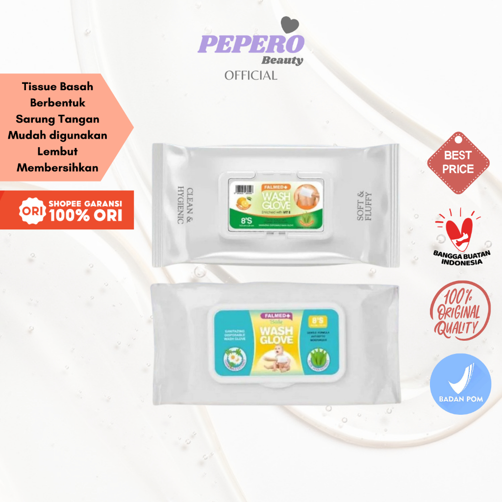 FALMED Wash Glove Baby | GreenTea 8 Sheet