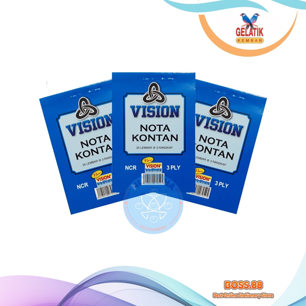 

BUKU NOTA NCR 3 PLY KECIL NEW VISION / GELATIK KEMBAR/GK (1 PCS)