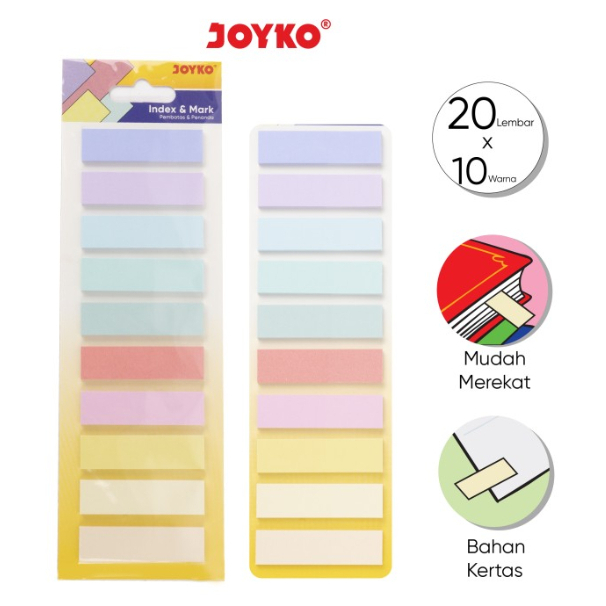 

Index & Memo / Index & Mark Pembatas Penanda Joyko Kertas IM-65 IM 65 Warna Pastel