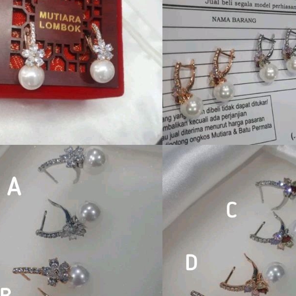Anting mutiara|Anting mutiara lombok|Anting mutiara air tawar|Anting mutiara kekinian|Mutiara lombok