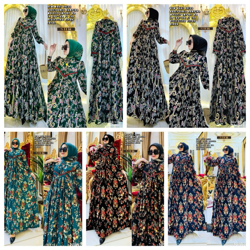 READYNew ory SHR gamis ramping batik ratu+bunga ratu