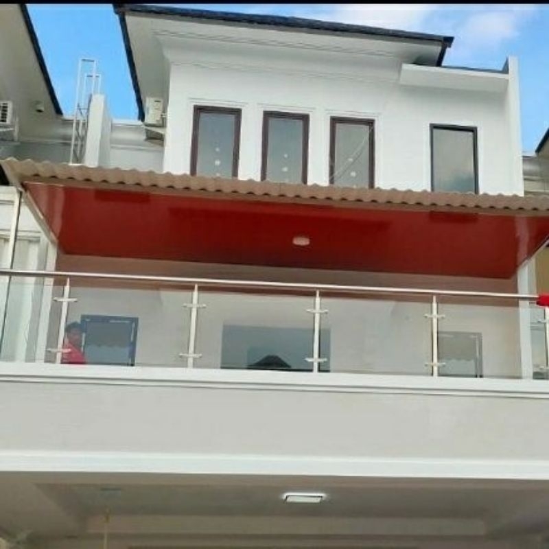 PAGAR KACA BALKON STAINLESS RUMAH MODERN SIAP SURVEI & PEMASANGAN