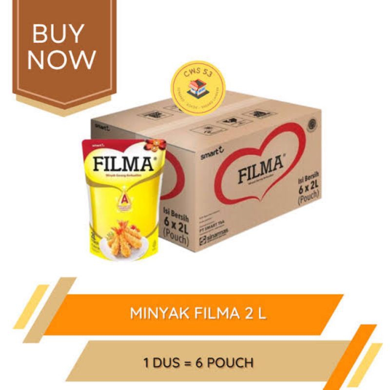 

(JATIM) MINYAK GORENG FILMA 2 LITER 1 DUS