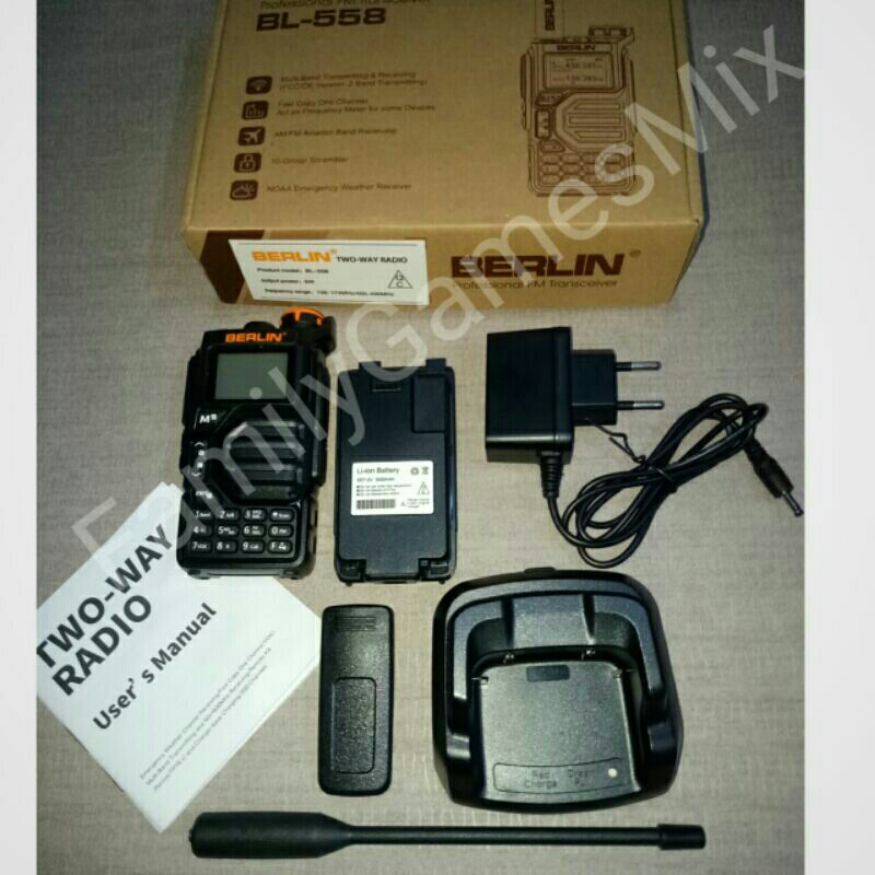 HT BERLIN BL-558 Walkie Talkie Original Unlock Frequency 10-999.99