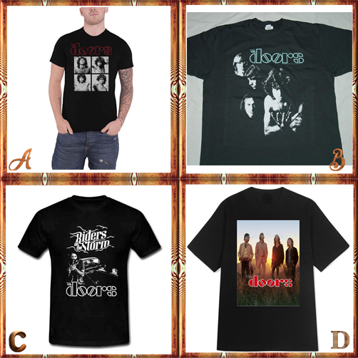 Kaos Vintage Band The Doors Tshirt 100% Cotton