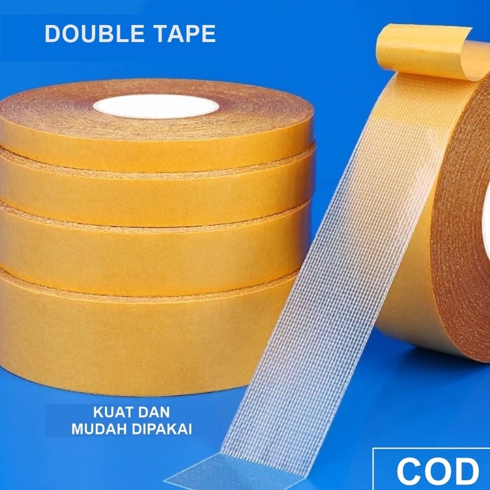 

Produk Update Lakban Kain Dua Sisi Double Tape Kain 2 Sisi isolasi Tape 5cmx1m