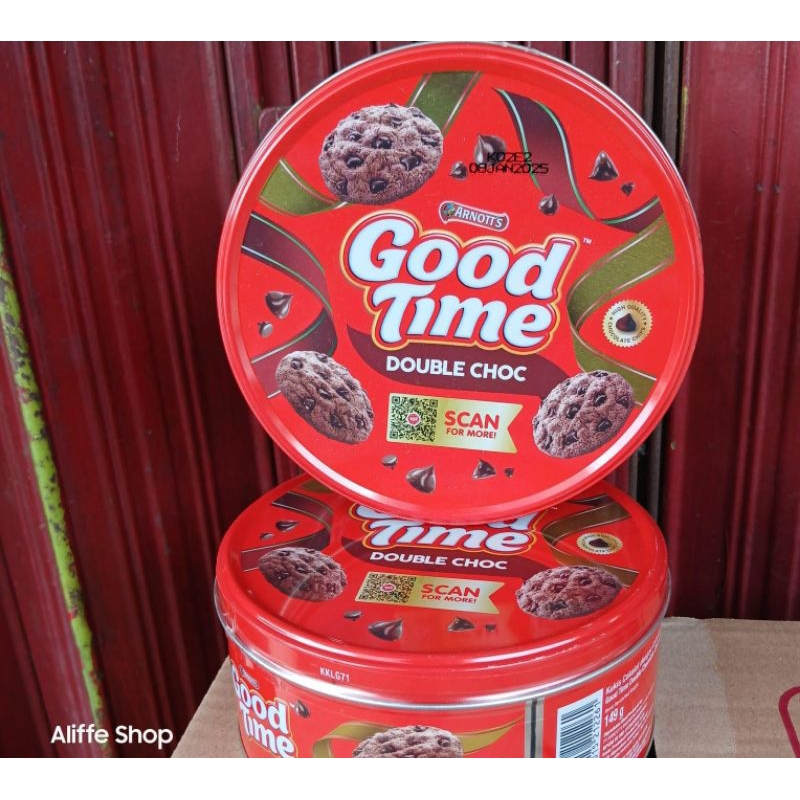 

1 kaleng good time cookies coklat 149 gr