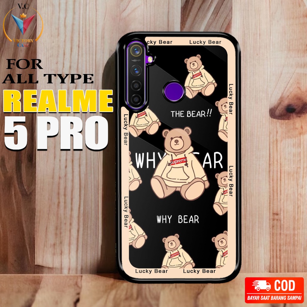 Case REALME 5 PRO Terbaru - Auto Case [ BEAR ] Kesing REALME 5 PRO  - Case Hp - Casing Hp - Hardcase