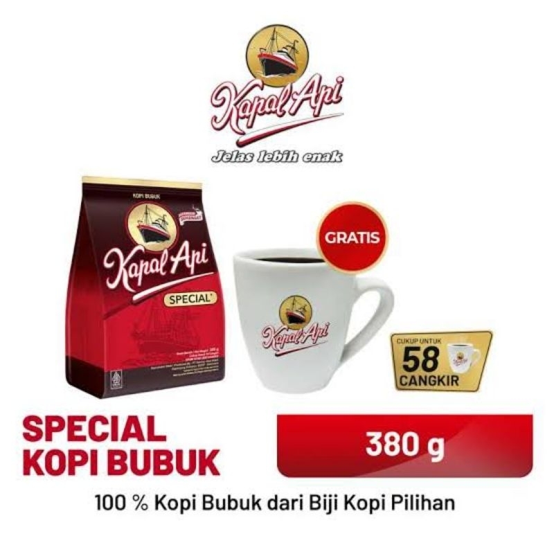 

Kopi Kapal Api Special 380gr (Tanpa Mug)