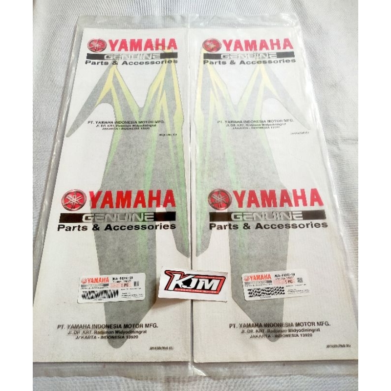 STRIPING STICKER  RX KING 2005 HIJAU BAGIAN TANGKI ORIGINAL YAMAHA