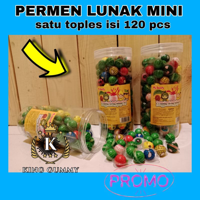 

Permen lunak mini my sweety satu toples isi 120 pcs bisa di makan