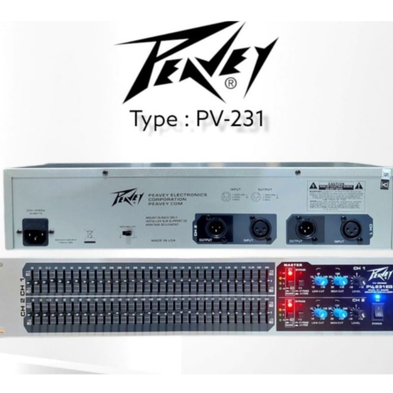 Equalizer PEAVEY PV 231 EQ Dual 31 Band