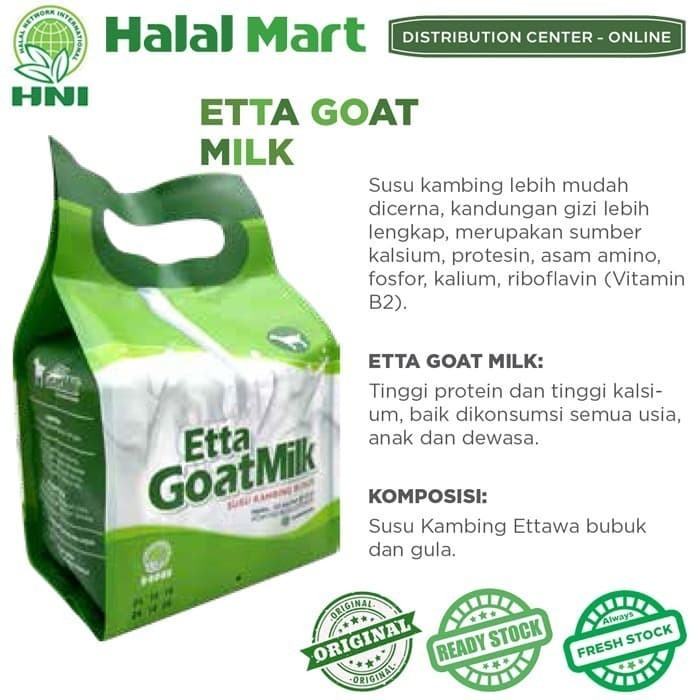 

ETTA GOAT MILK HNI HPAI | Susu Kambing HPAI | Herba Nutrisi Alami