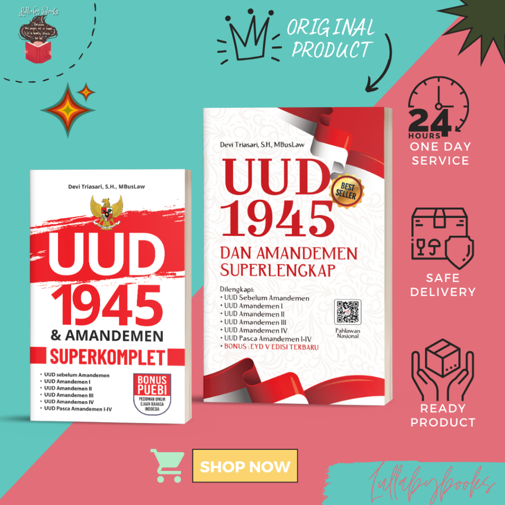 Buku UUD 1945 & AMANDEMEN SUPERKOMPLET TERUPDATE 2024