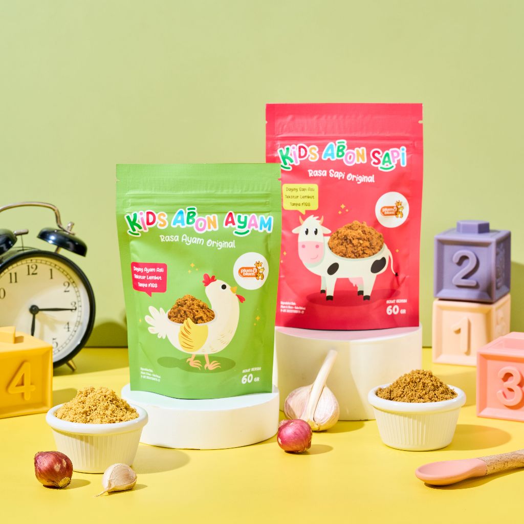 Plum & Blum Abon Bayi Anak Kids Sapi Abon Ayam Abon Tuna No MSG - 60 gram - READY MANADO