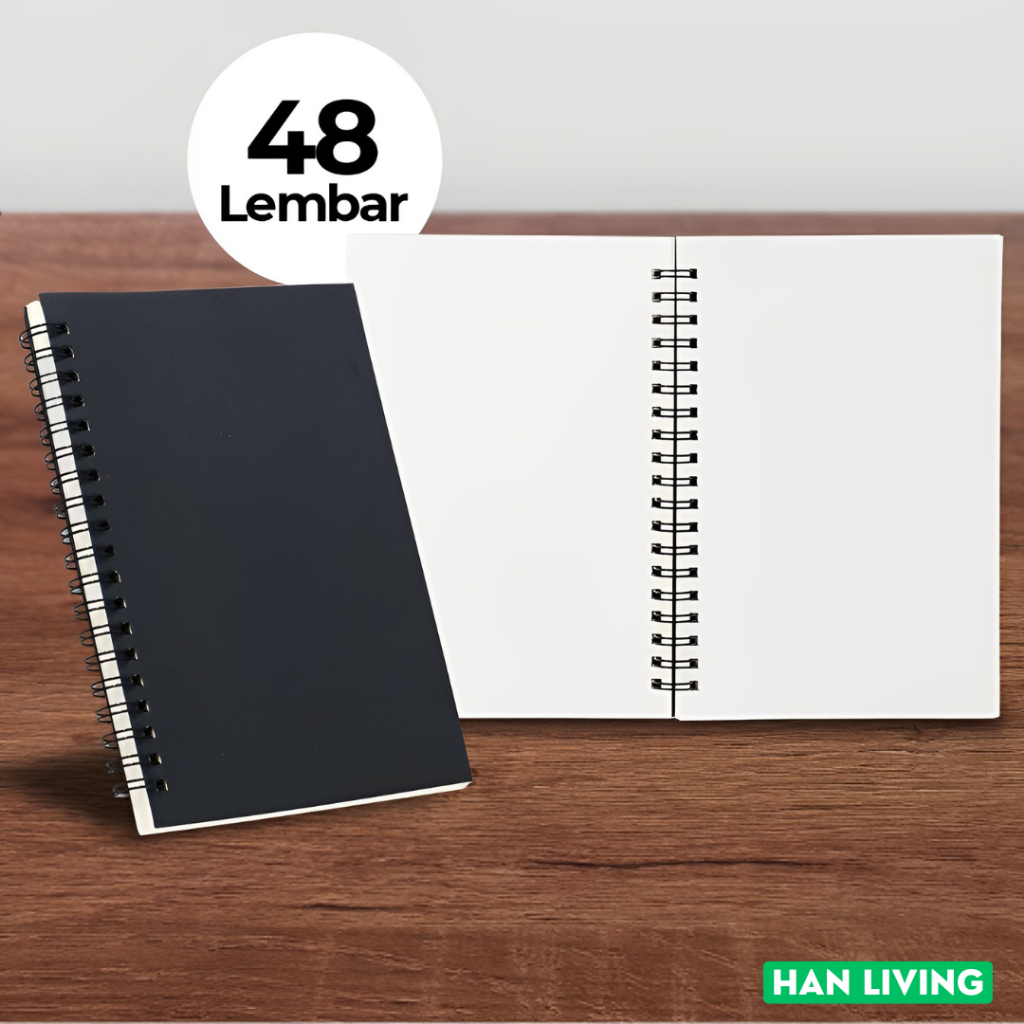 

HANLIVING Buku Diary Menggambar Sketchbook Drawing Memo Pad Notebook - Black White