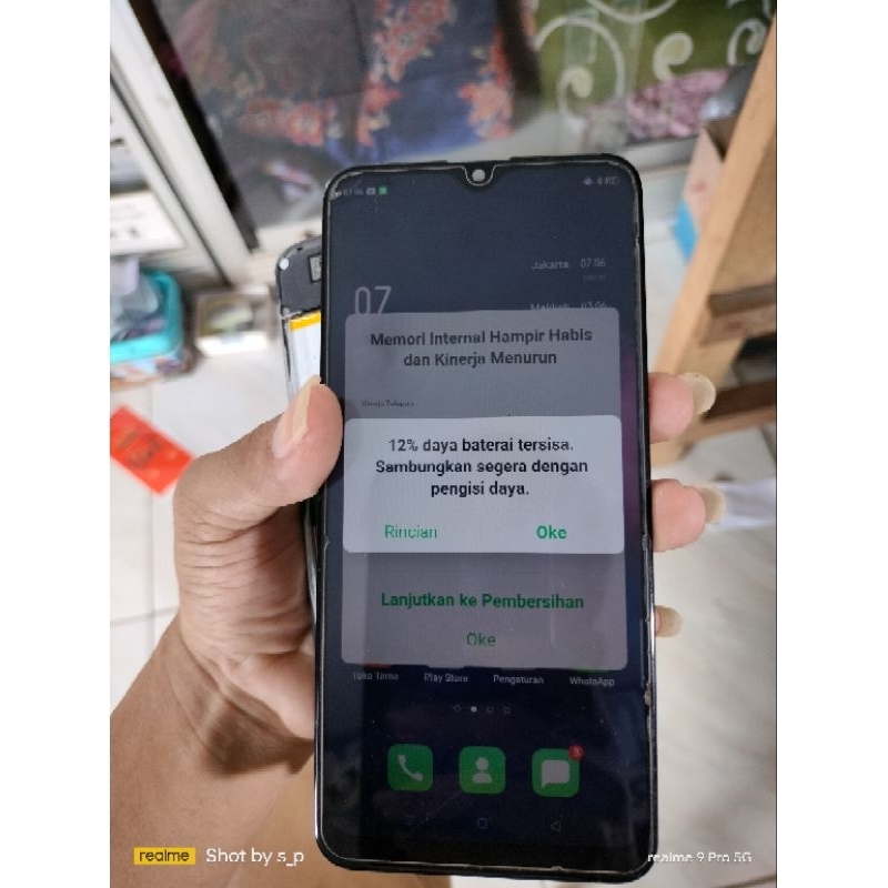 lcd oppo a1k copotan minus