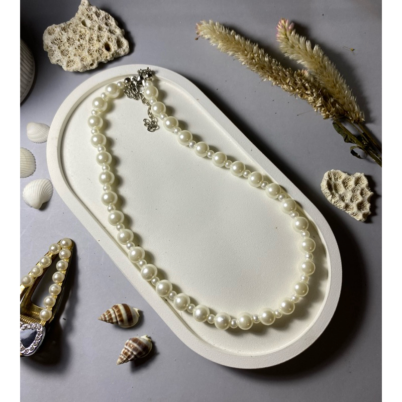 KALUNG MUTIARA POLOS  / NECKLACE / KALUNG KOREA / KALUNG WANITA / KALUNG AESTHETIC / KALUNG LUCU / K