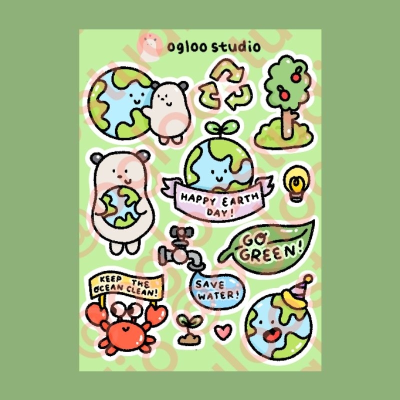 

STICKER AESTHETIC / STIKER ESTETIK / STICKER TUMBLR / STIKER LUCU (Earth Day) -A41