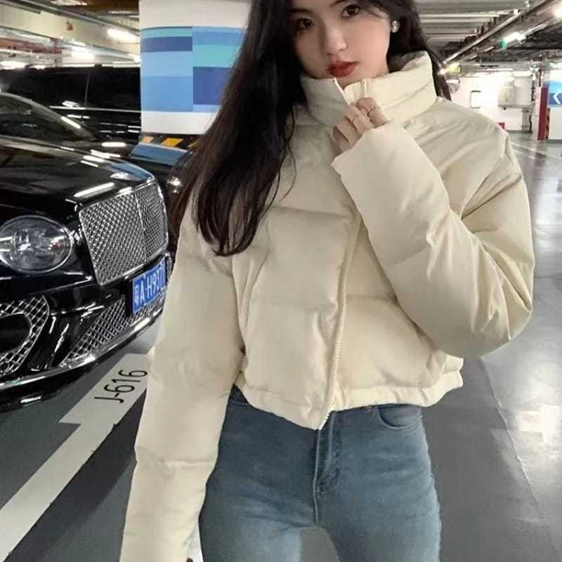 Jaket Crop Wanita / Jaket Crop Top Wanita Korea / Jaket Parasut Wanita / Jaket Tebal Wanita