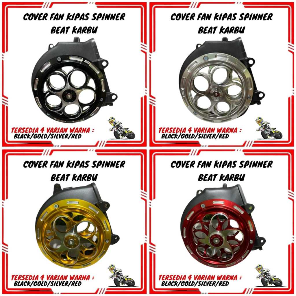 cover kipas spinner Beat Karbu Scoopy Karbu cover fan kipas spinner muter dan tutup kipas Beat carbu