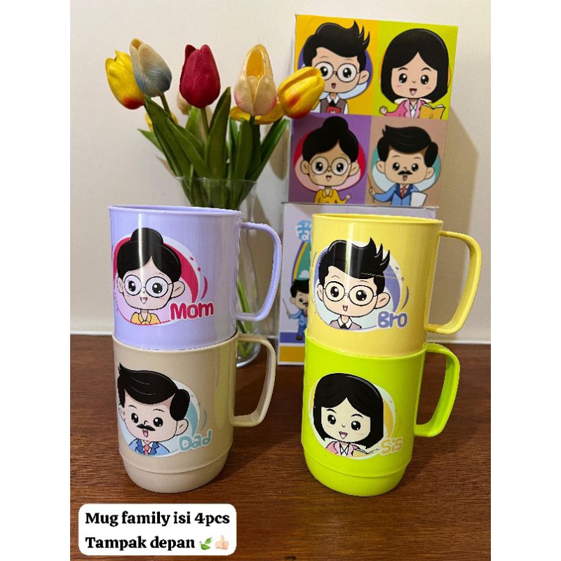 Gelas Mug Family || Gelas Minuman || Uus.scraf