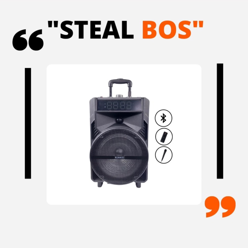 speaker rinrei SR-8899 J bluetooth portable 12inch speaker rinrei 2mic